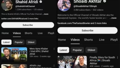 shahid afridi’s social media account briefly visible in india