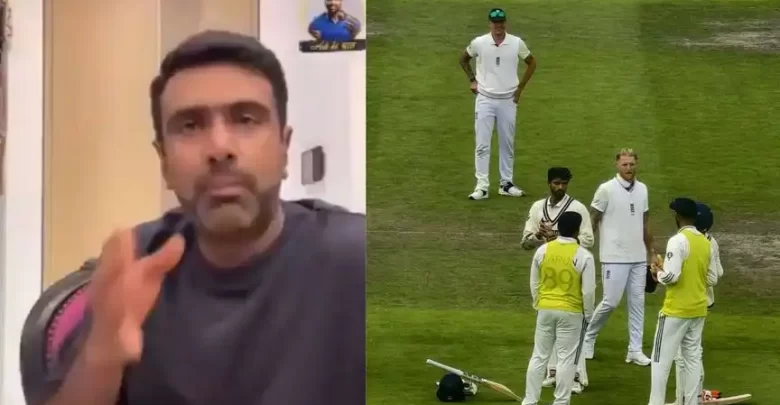 ravichandran ashwin criticizes ben stokes for controversial draw offer during india vs england fourth test at old trafford