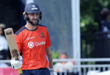 matthew short celebrates after scoring a match-winning half-century against texas super kings
