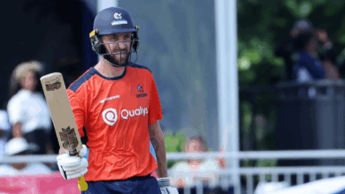 matthew short celebrates after scoring a match-winning half-century against texas super kings