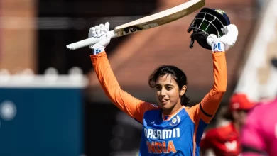 smriti mandhana celebrates century in 2nd t20i against england women