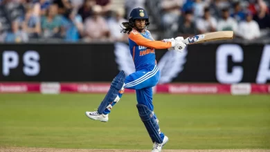 jemimah rodrigues scores 63 runs to anchor india’s innings against england women