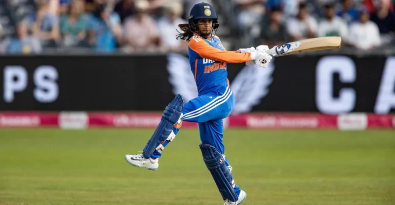 jemimah rodrigues scores 63 runs to anchor india’s innings against england women