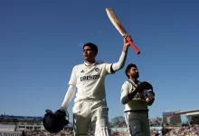 shubman gill celebrates his century during the second test against england at edgbaston