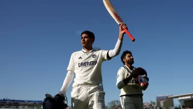 shubman gill celebrates his century during the second test against england at edgbaston