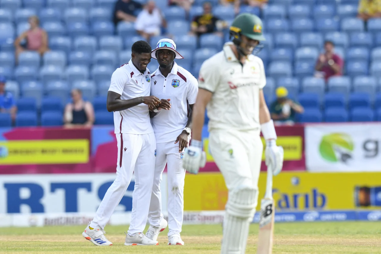 alzarri joseph takes four wickets against australia in gabba test