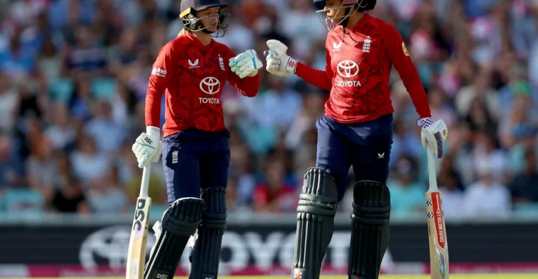 sophia dunkley and danni wyatt hodge celebrate record opening stand against india