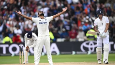 akash deep celebrates his 10-wicket haul against england at edgbaston