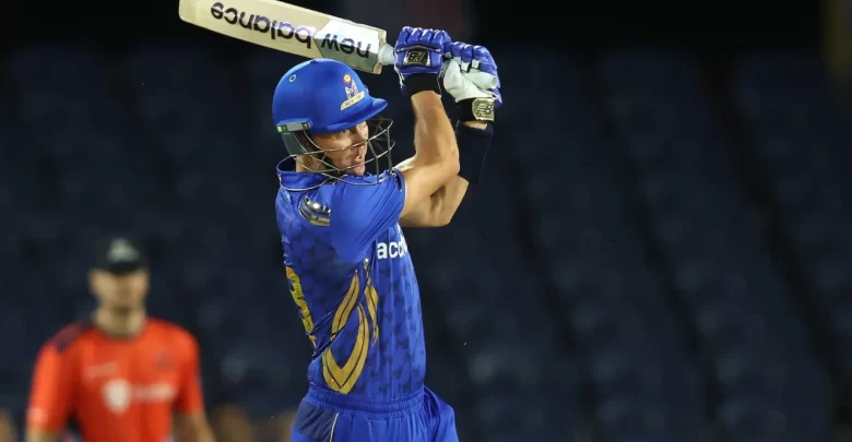 trent boult celebrates after sealing mi new york's win against san francisco unicorns