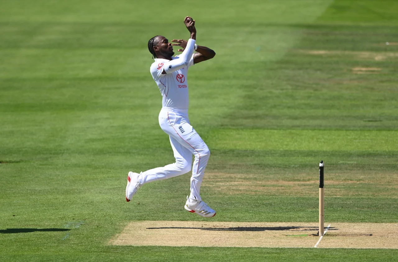 jofra archer dismisses yashasvi jaiswal during test comeback