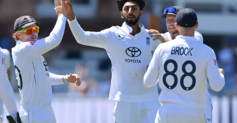 shoaib bashir sustains finger injury attempting caught and bowled against jadeja
