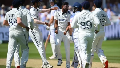 mohammed siraj celebrates ben duckett dismissal during ind vs eng test at lords