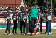 new zealand players during pre-match preparations in harare ahead of zimbabwe clash