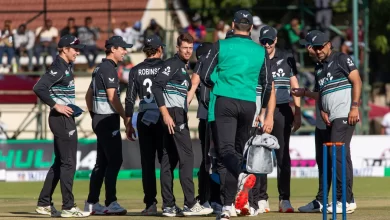 new zealand players during pre-match preparations in harare ahead of zimbabwe clash