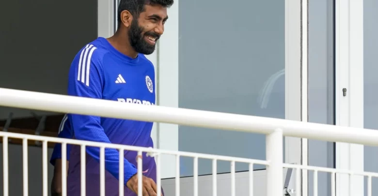 jasprit bumrah bowling during training session at old trafford before manchester test