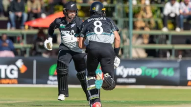 devon conway and rachin ravindra build 59-run stand against zimbabwe in harare t20i