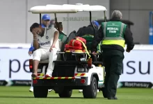 rishabh pant taken off the field on a buggy after painful foot injury against england