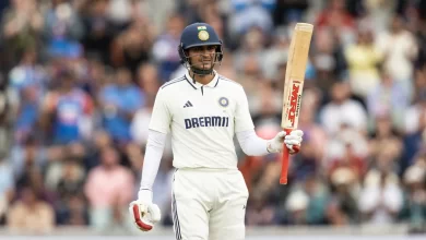 shubman gill celebrates half-century during india vs england fourth test in manchester