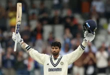 washington sundar celebrates his fifty against england during day 4 of the test match