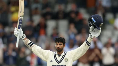 washington sundar celebrates his fifty against england during day 4 of the test match