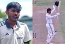 ayush mhatre celebrates explosive century in u19 test against england