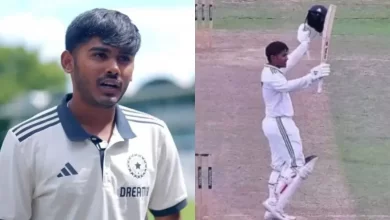 ayush mhatre celebrates explosive century in u19 test against england