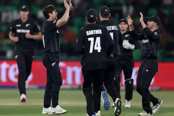 new zealand players celebrate win over south africa in zimbabwe tri-series