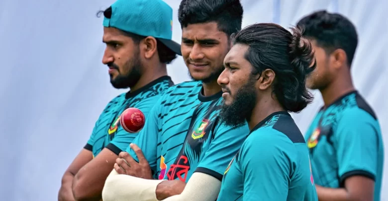 nahid rana during bangladesh cricket team fitness test at national stadium