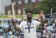 mohammed siraj celebrates five-wicket haul in oval test against england