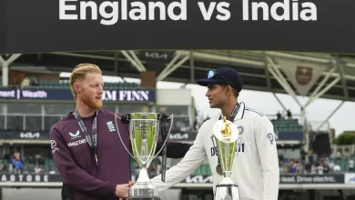 shubman gill celebrates india's thrilling victory over england at the oval in test match