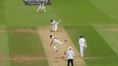 mohammed siraj celebrates after match-winning bowling performance at the oval