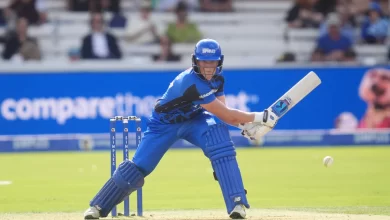 grace harris celebrates her explosive innings for london spirit against oval invincibles in women's hundred 2025