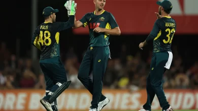 tim david plays a powerful shot during australia vs south africa t20i in darwin