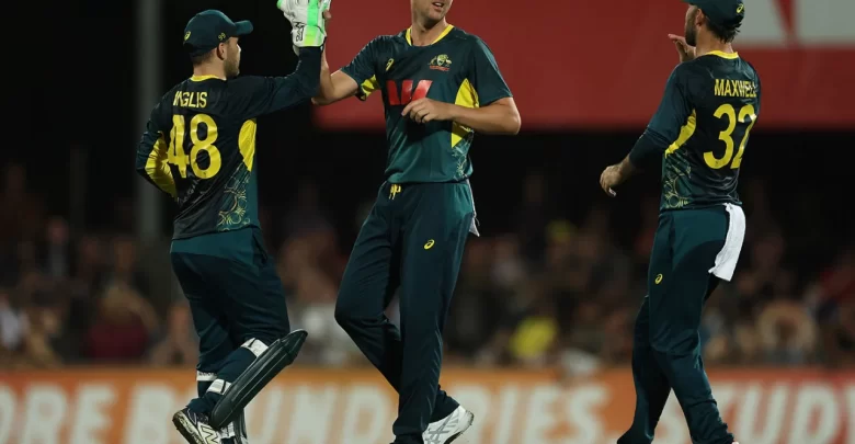 tim david plays a powerful shot during australia vs south africa t20i in darwin