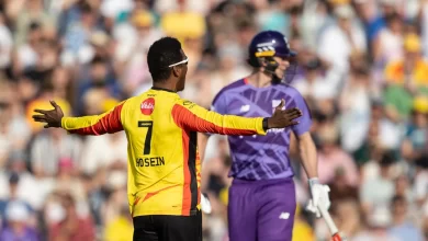 akeal hosein delivers match-winning new-ball spell for trent rockets against northern superchargers in the hundred 2025