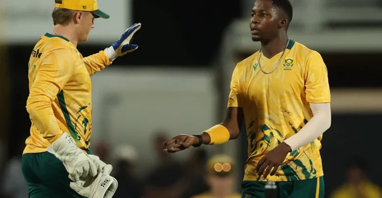 kwena maphaka celebrates wicket against australia in darwin t20i
