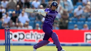 phoebe litchfield celebrates half century for northern superchargers against london spirit in the hundred 2025