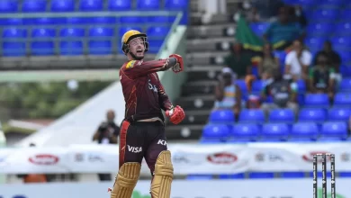 colin munro celebrates his century for trinbago knight riders in cpl 2025 against st kitts and nevis patriots