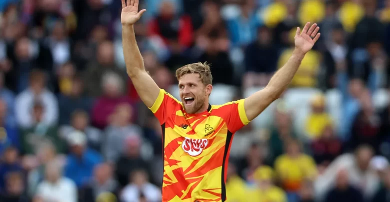 david willey celebrates after taking three wickets for trent rockets against manchester originals in the hundred 2025