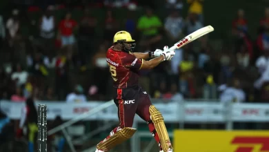 kieron pollard batting for trinbago knight riders in cpl 2025 match